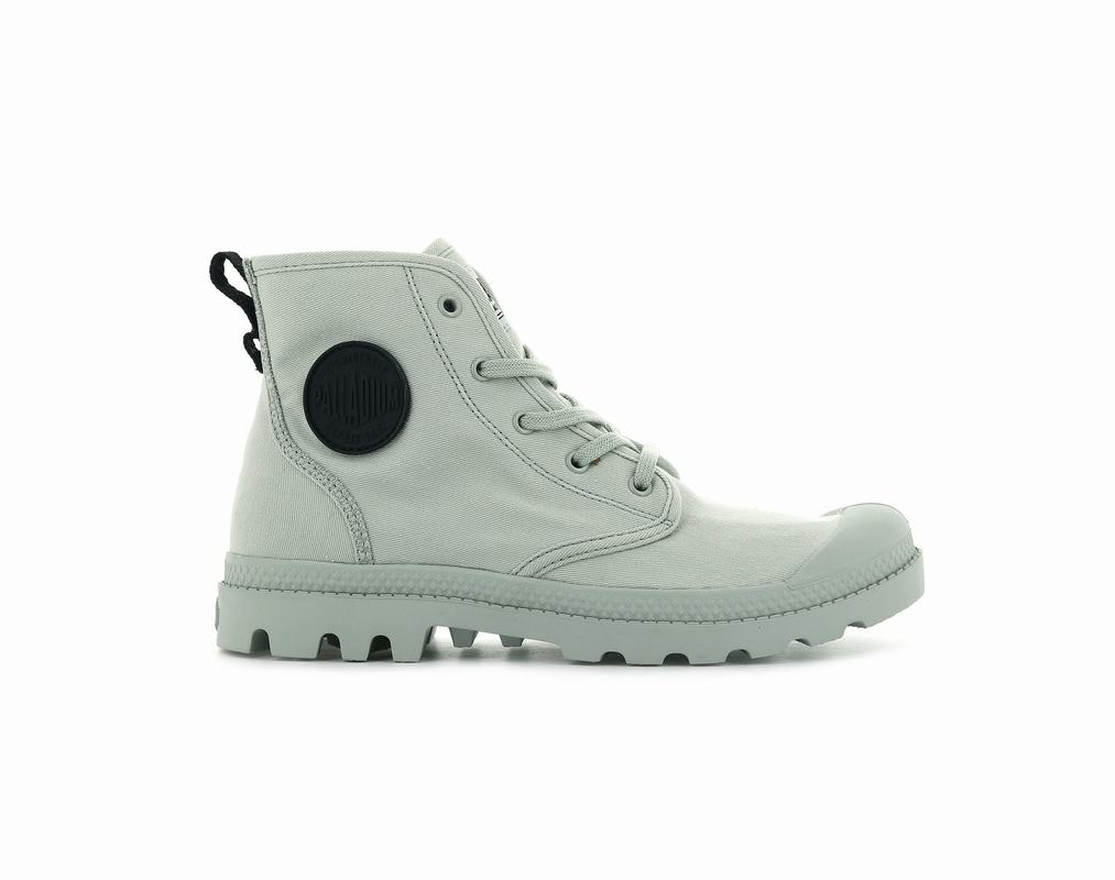 Palladium Pampa Hi Twill Womens Boots Olive Australia [HLCGDW-461]